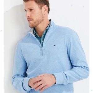 Vineyard vines saltwater 1/2 zip - coastline blue